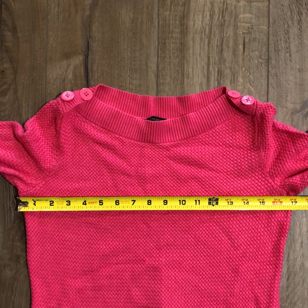 TALBOTS Petite Boat Neck Textured Tunic Sweater - Picture 8 of 9